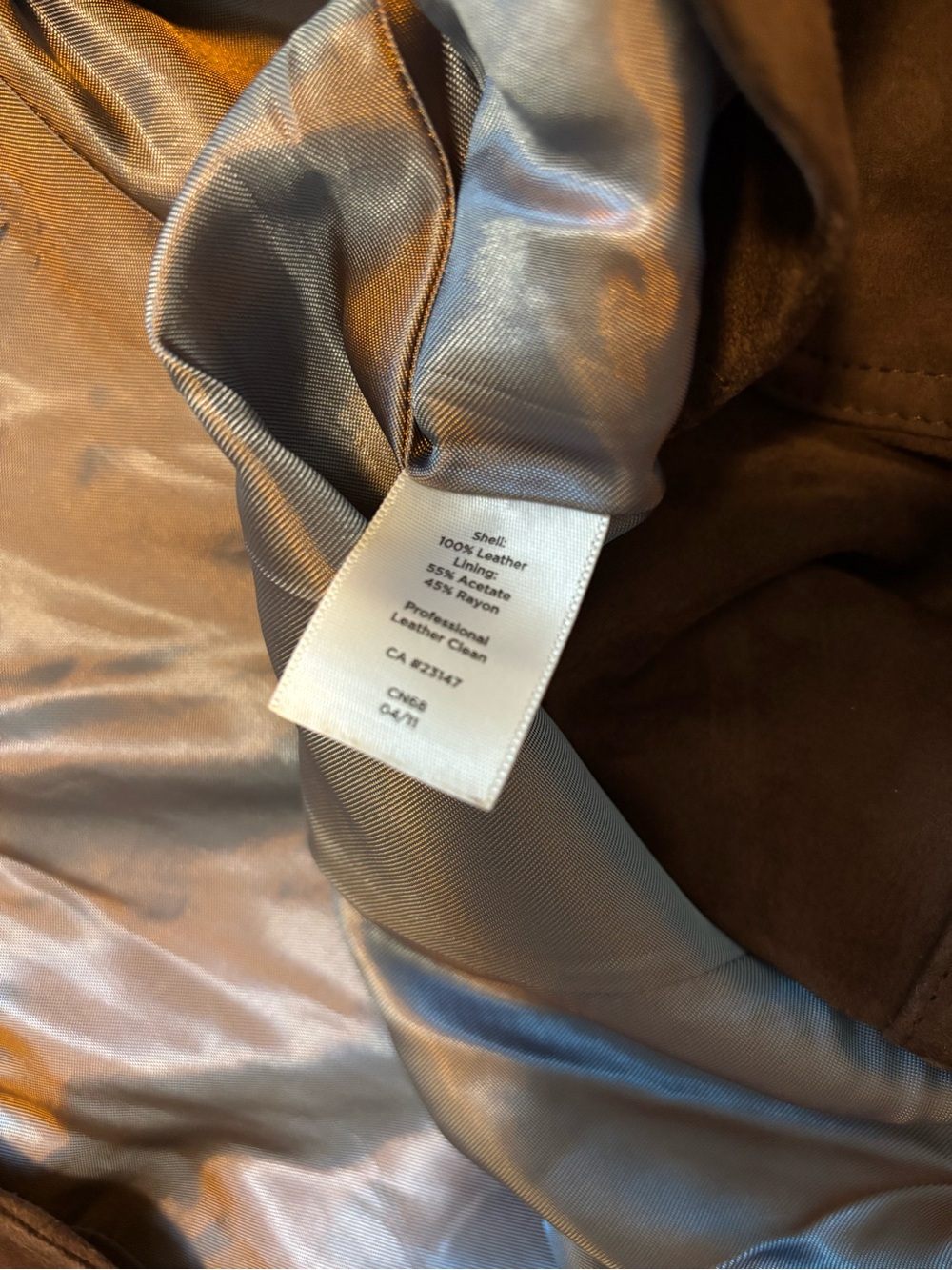 Talbots Brown Suede Leather Women's Button-Front Jacket Sz 6 - Picture 6 of 6